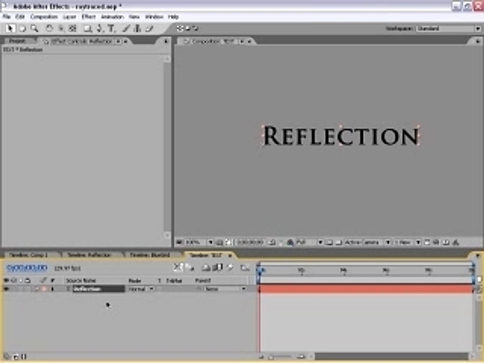Tuto After Effects 7 -  Reflet 3D