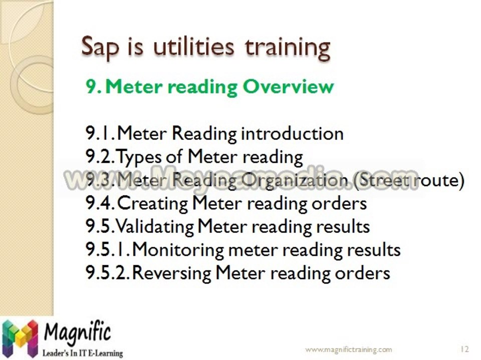 Sap is utilities training