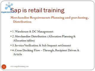 Sap is retail trainng