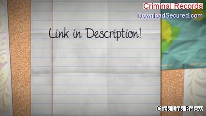 Criminal Records Review (Watch this)