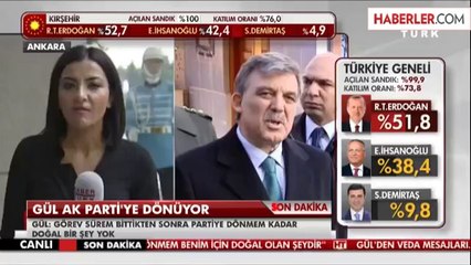 Abdullah Gül, AK Parti'ye Dönüyor