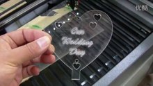 CNC laser cutting machine work on acrylic for engraving and cutting video
