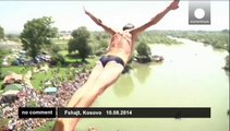 Traditional high diving event returns to Kosovo