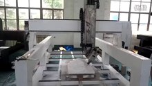 4 axis cnc router machine work on foam for 3d engraving video