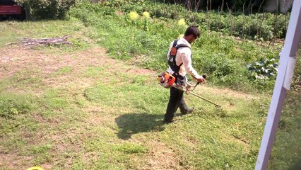 Tunahan'ın ot biçme motoruyla vals'i...