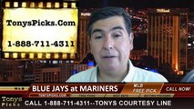 Seattle Mariners vs. Toronto Blue Jays Pick Prediction MLB Odds Preview 8-11-2014