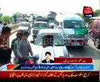 Multan - Police stops Jamshed Dasti's convoy for Freedom March
