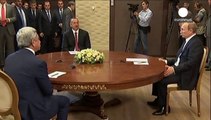 Azeri ve Ermeni liderler Soçi'de Dağlık Karabağ krizine çözüm arıyor