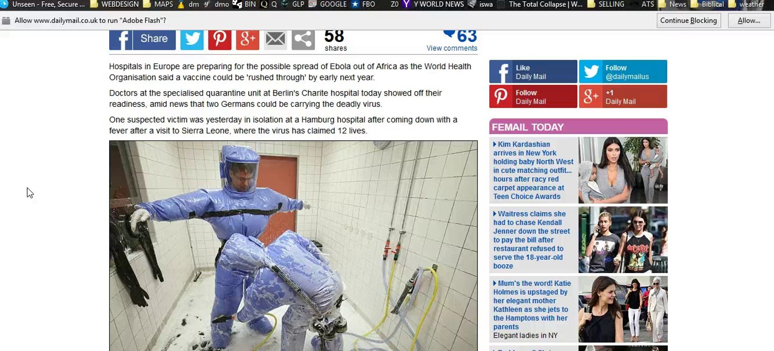 EBOLA VIRUS SPREADING, YAHOO TWEETS DISINFO SCARE TACTICS! VACCINATION WILL BE MANDATORY!
