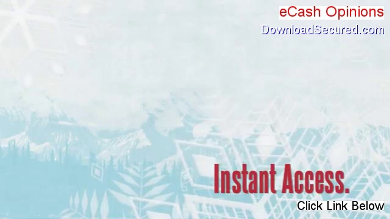 eCash Opinions Reviews (Video Review)