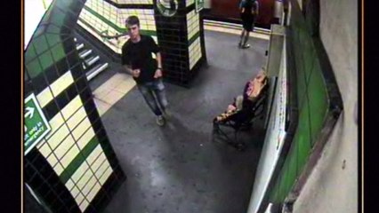 Baby and pram roll onto London Underground train tracks