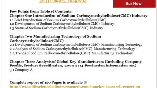 Chinese Sodium Carboxymethylcellulose (CMC) Market Report - Global Trends and Forecasts to 2019