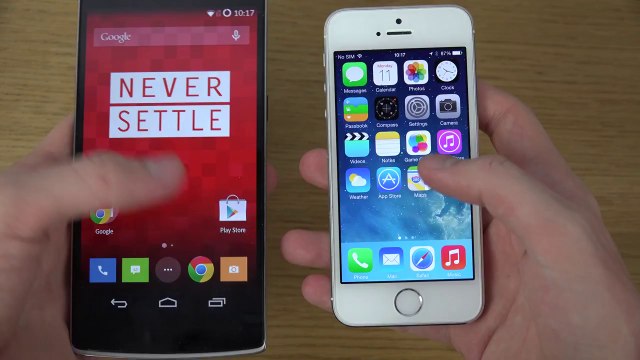 OnePlus One CyanogenMod 11 vs. iPhone 5S - Opening Apps Speed Test