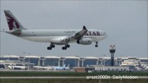 Qatar Airlines Airbus A330 Cargo and Passenger. Landing in Milano Malpensa Airport