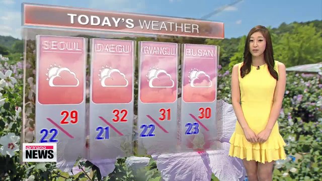 Cloudy, hot day nationwide with light showers in some regions