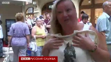 Москва. Очередь за футболками с Путиным - 11.08.2014