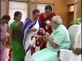 Widows from Vrindavan and Varanasi tie Rakhi to PM Modi