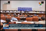Cuba: gobierno colombiano y las FARC-EP retoman diálogos de paz