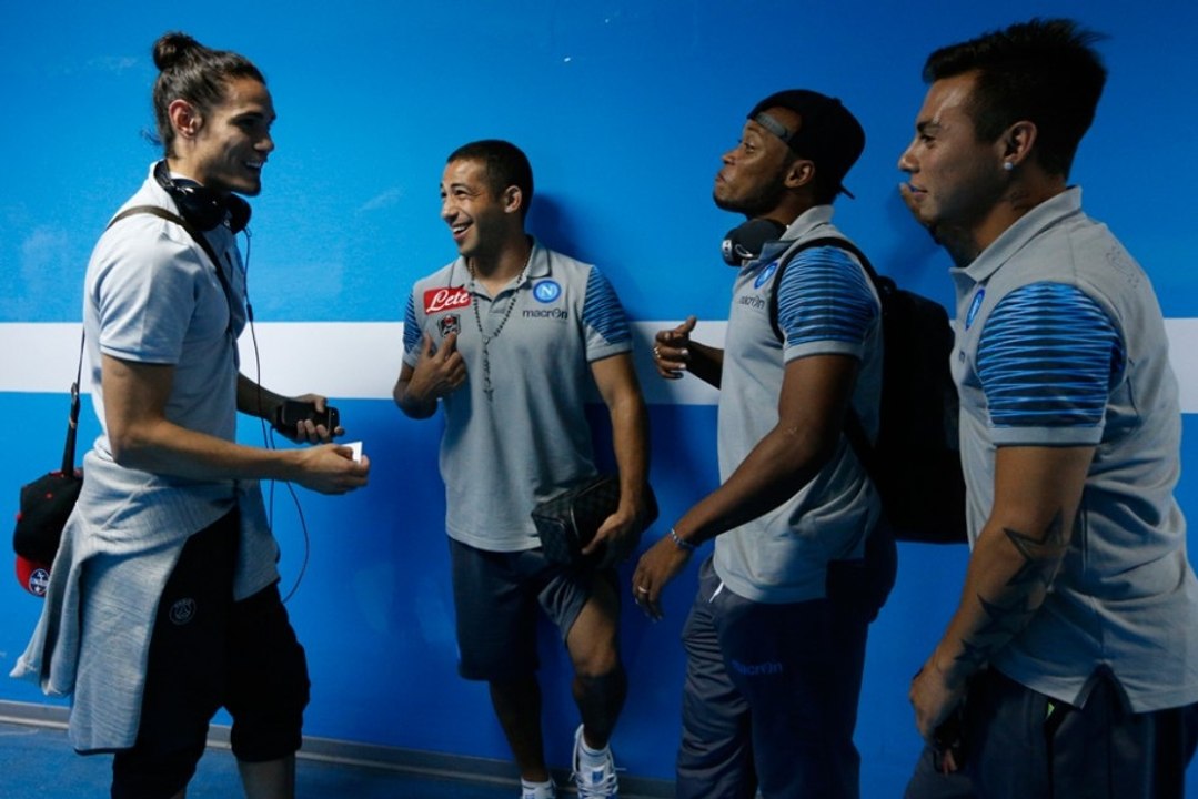 Les retrouvailles de Lavezzi et Cavani avec leurs anciens coéquipiers