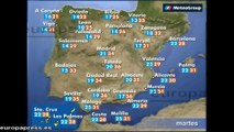 Previsión del tiempo para este martes 12 de agosto