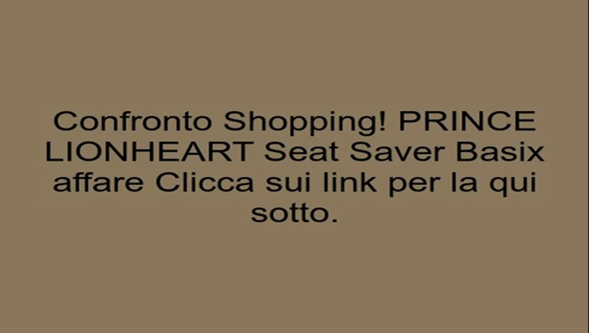 Prince Lionheart Seat Saver Basix Recensioni Video Dailymotion