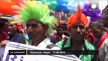 LGBT supporters march in Nepal for same-sex marriage