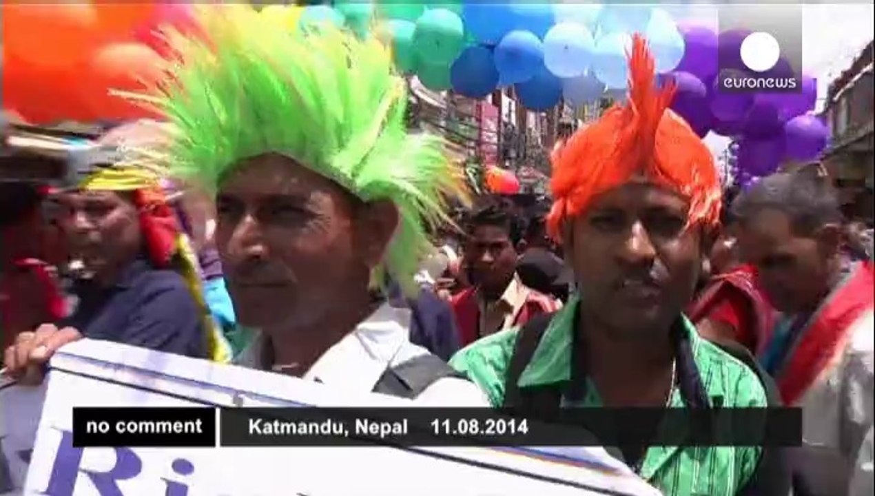 LGBT supporters march in Nepal for same-sex marriage