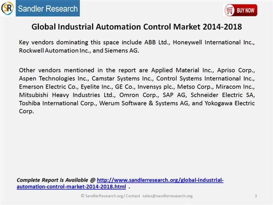 Global Industrial Automation Control Market 2014-2018