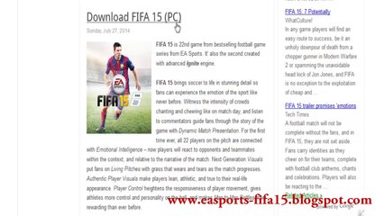 FIFA 15 PC Demo Download | Free
