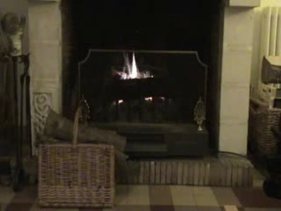 Feu dans la cheminée