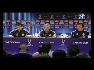 Casillas en la rueda de prensa previa a la Supercopa de Europa