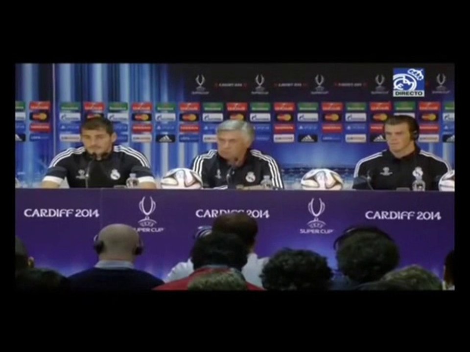 Casillas en la rueda de prensa previa a la Supercopa de Europa