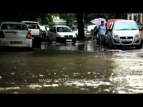 Heavy rain in Delhi and the city goes under!