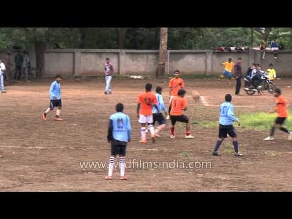 Men's  football match at Satara, Maharashtra