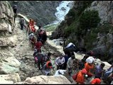 Pilgrims undertaking the holy Amarnath yatra