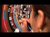 Artists making Mandala paintings in Nepal