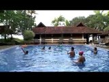 Fresh-water swimming pool by the sea, Kerala