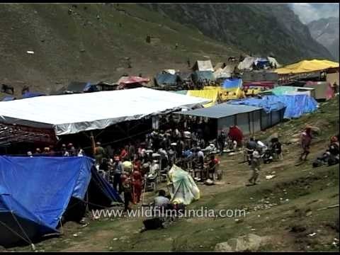 Tent accomodation near holy Amarnath cave - Kashmir