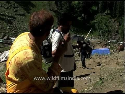 Amarnath pilgrims on way to the holy shrine - Jammu and Kashmir