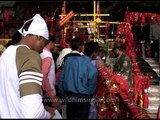 Pilgrims queue outside holy shrine of Amarnath