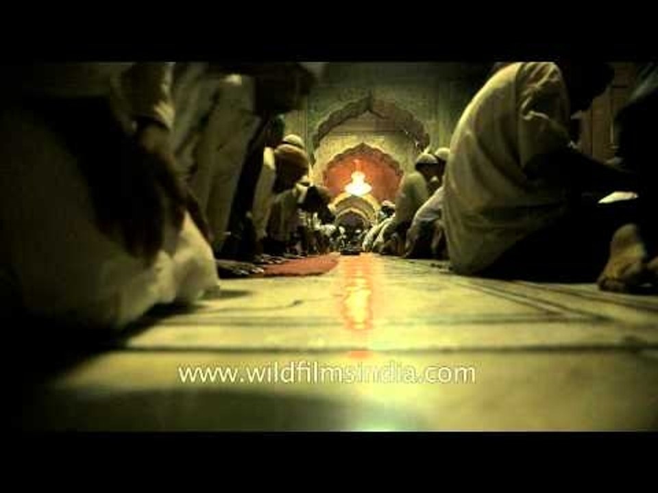 Muslim devotees offer namaaz at Jama Masjid - Delhi