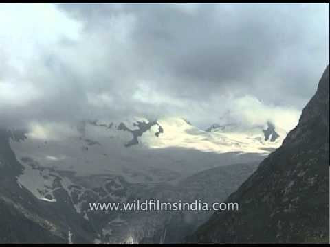 Snow covered mountain peaks of Himalayas - Kashmir