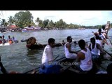 Participants prepare for the big race - Champakulam boat race