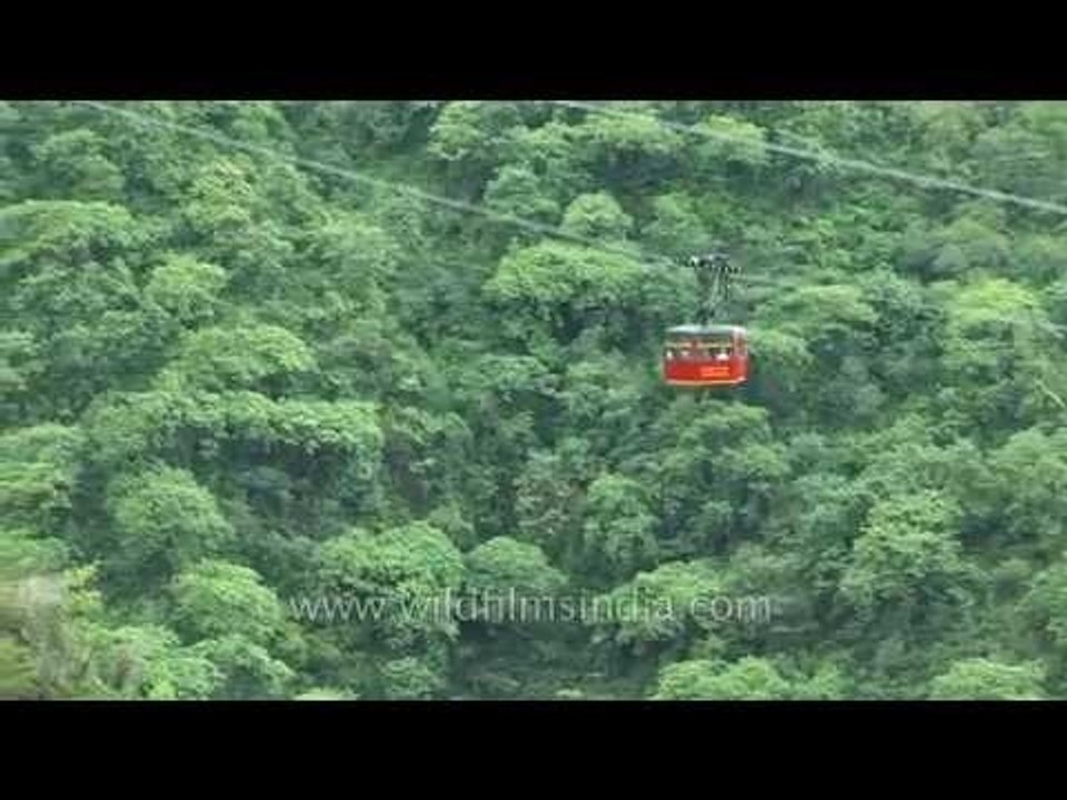 Ropeway towards mountain top: Himachal Pradesh
