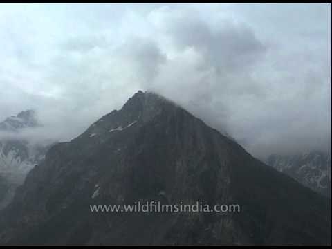Snow covered Himalayan peaks en route Amarnath
