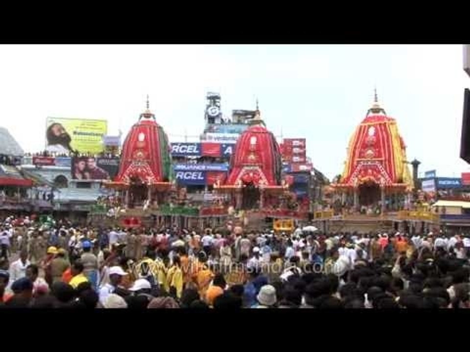 Devotees participate in Jagannath Rath Yatra - Odisha
