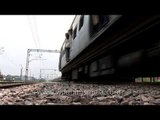 Train departs from Shahdara railway platform
