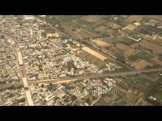 Aerial view of capital city of India: Delhi