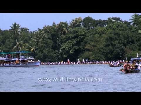 A festive environment at Champakulam snake boat race in Kerala