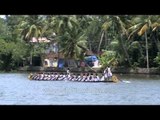 Snake boats during Champakulam snake boat race - Pamba River